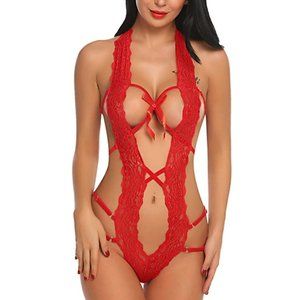 Red Lace Bodysuit